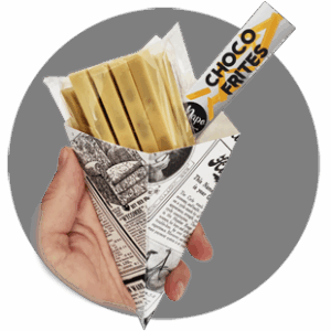 Cornet de frites en chocolat