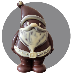Photo de notre Père Noël en chocolat
