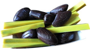 Photo de nos moules-frites en chocolat